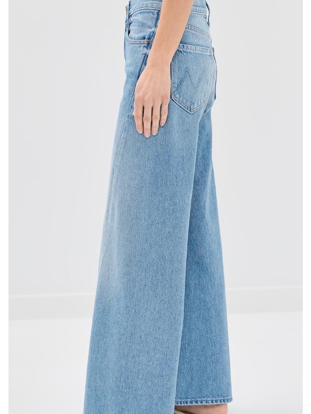 Mother Women's Petite Lil Lemon Twist Sneak Jeans in Munchies - Picture 10 of 11